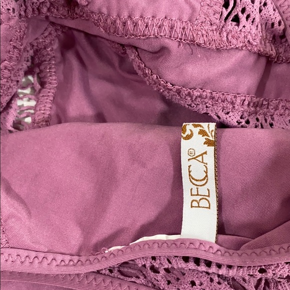 🔺SOLD🔺 Becca Crochet Plunging One-Piece Swimsuit - Picture 3 of 5